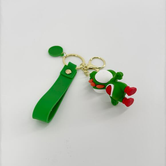 Super Mario Yoshi Keychain with Green Strap | Collectible Bag Charm Key Ring - Picture 6 of 7